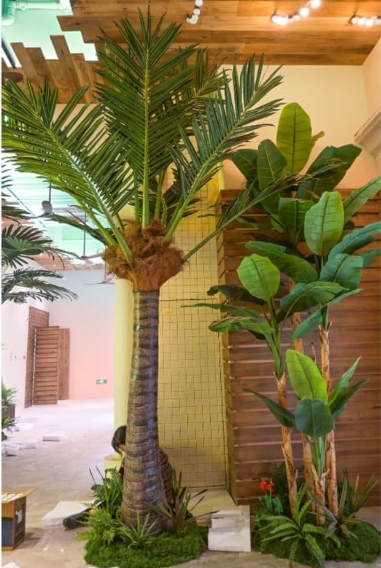 Large Artificial Coconut Tree Fake Coconut Tree Indoor and Outdoor Decorative Plants 2.5m